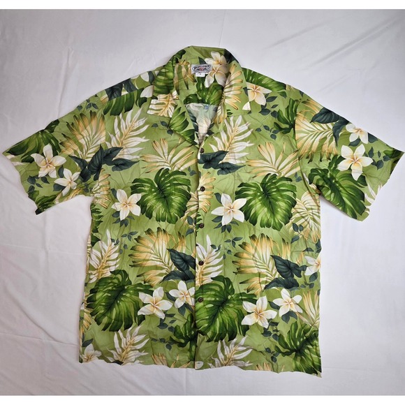 Pacific Legend Apparel Other - Pacific Legend Hawaiian Shirt Mens XL Green Floral Tropical Cotton